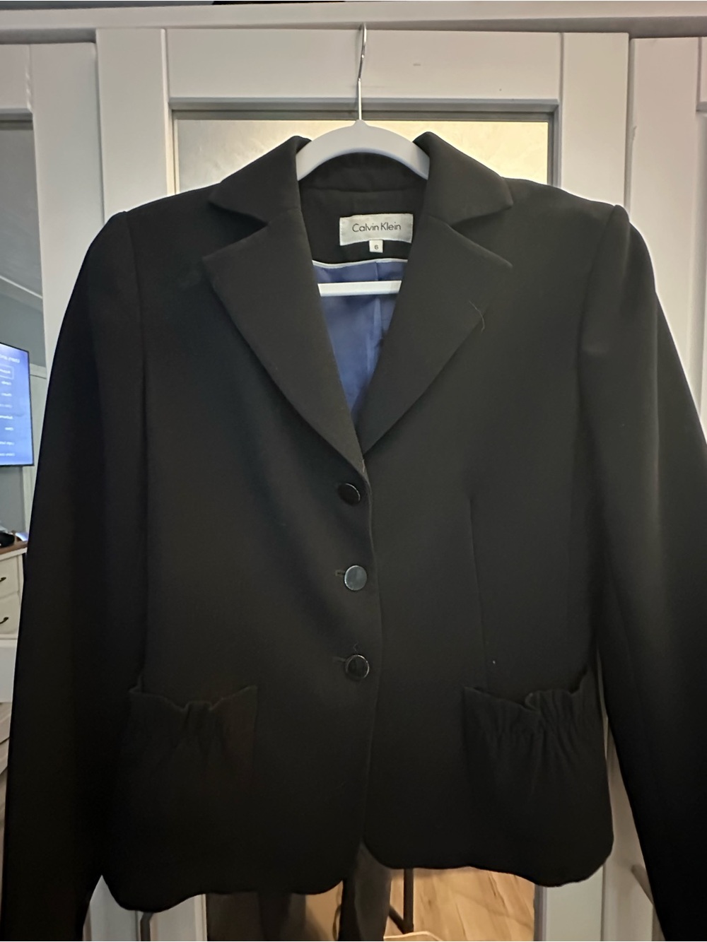 Calvin Klein Black Women's Single-Breasted Blazer